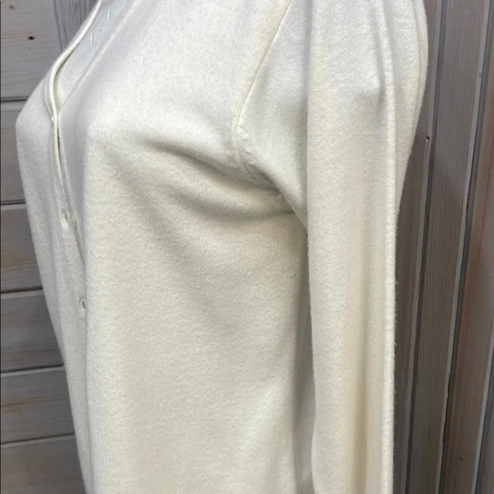 Sag Harbor Cream Cardigan Lightweight Knit